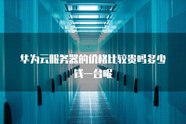 华为云服务器的价格比较贵吗多少钱一台呢