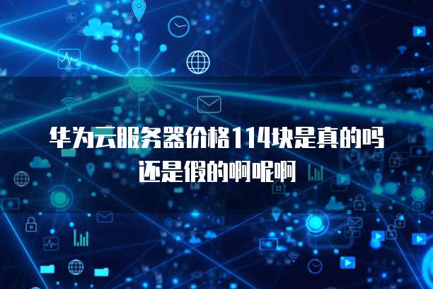 华为云服务器价格114块是真的吗还是假的啊呢啊
