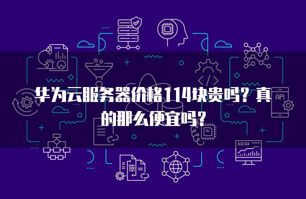华为云服务器价格114块贵吗?真的那么便宜吗?