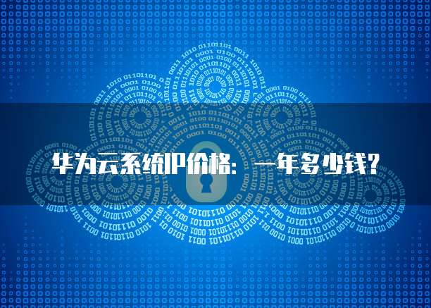华为云系统IP价格:一年多少钱?