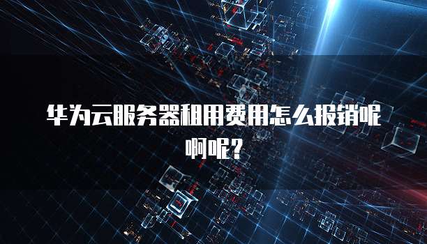 华为云服务器租用费用怎么报销呢啊呢？
