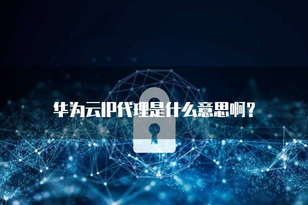 华为云IP代理是什么意思啊?