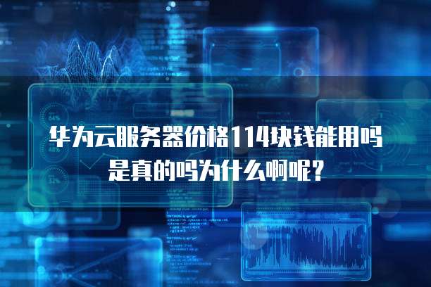 华为云服务器价格114块钱能用吗是真的吗为什么啊呢?
