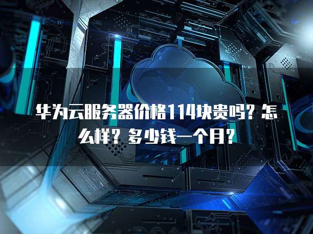 华为云服务器价格114块贵吗?怎么样?多少钱一个月?