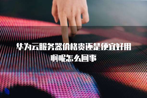 华为云服务器价格贵还是便宜好用啊呢怎么回事
