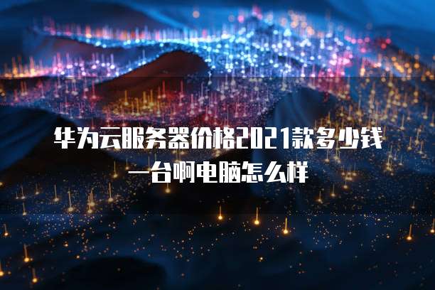 华为云服务器价格2021款多少钱一台啊电脑怎么样