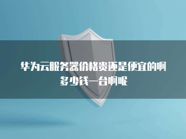 华为云服务器价格贵还是便宜的啊多少钱一台啊呢