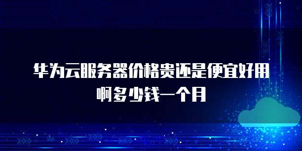 华为云服务器价格贵还是便宜好用啊多少钱一个月