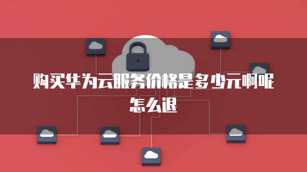 购买华为云服务价格是多少元啊呢怎么退