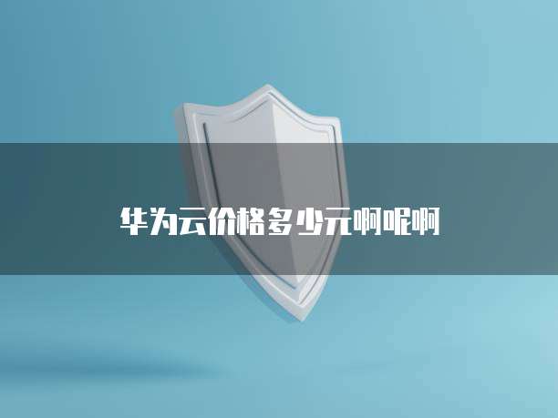 华为云价格多少元啊呢啊