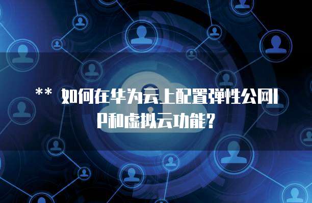 如何在华为云上配置弹性公网IP和虚拟云功能?
