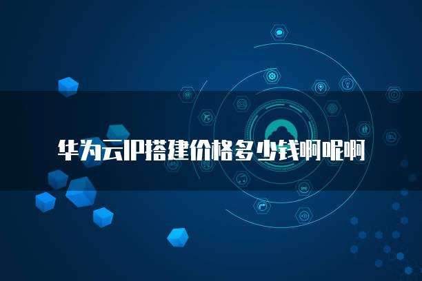 华为云IP搭建价格多少钱啊呢啊