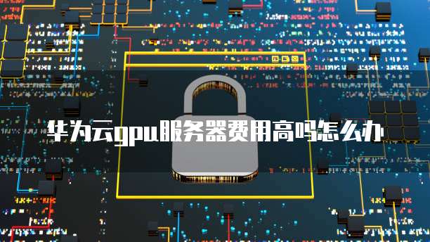 华为云gpu服务器费用高吗怎么办
