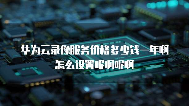 华为云录像服务价格多少钱一年啊怎么设置呢啊呢啊