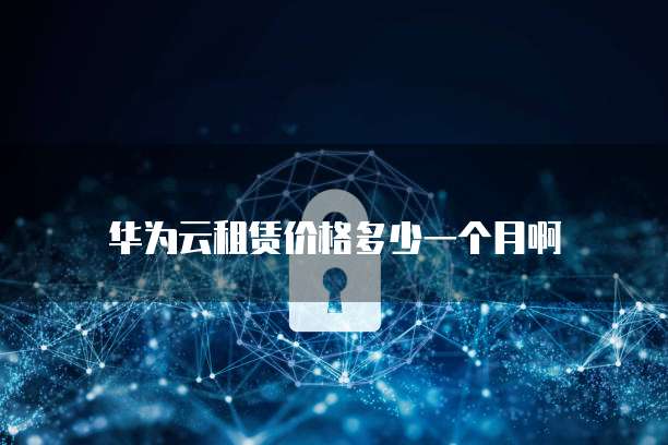 华为云租赁价格多少一个月啊