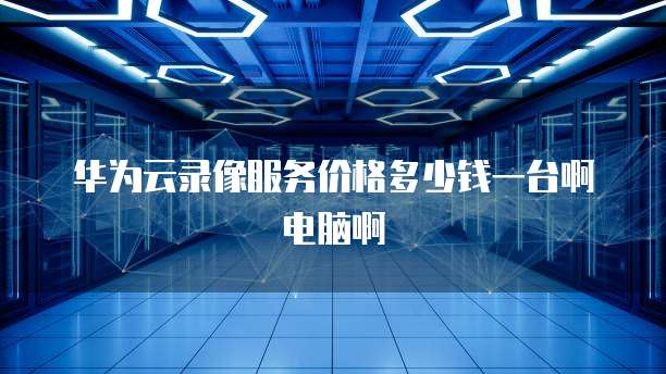 华为云录像服务价格多少钱一台啊电脑啊