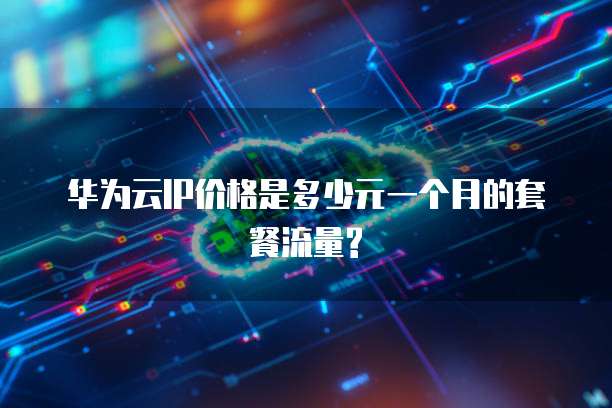 华为云IP价格是多少元一个月的套餐流量?