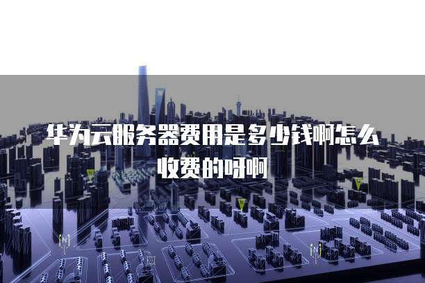 华为云服务器费用是多少钱啊怎么收费的呀啊