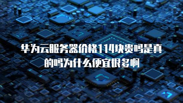 华为云服务器价格114块贵吗是真的吗为什么便宜很多啊
