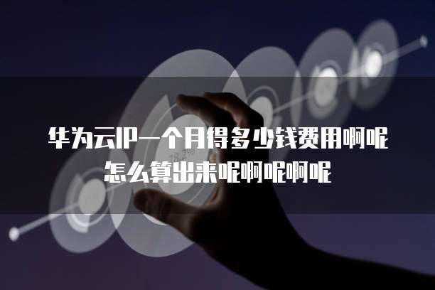 华为云IP一个月得多少钱费用啊呢怎么算出来呢啊呢啊呢