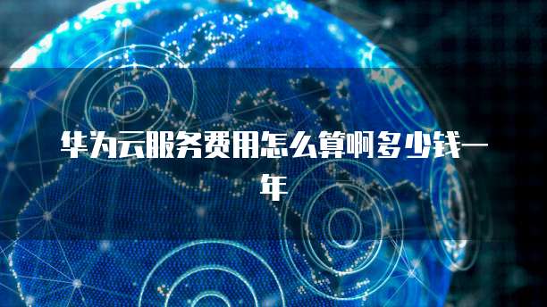 华为云服务费用怎么算啊多少钱一年