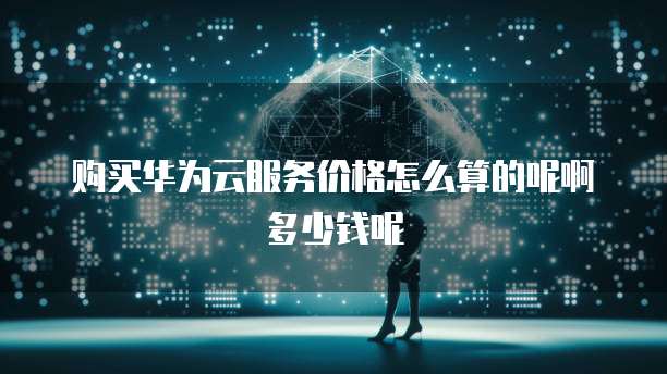 购买华为云服务价格怎么算的呢啊多少钱呢