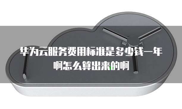 华为云服务费用标准是多少钱一年啊怎么算出来的啊