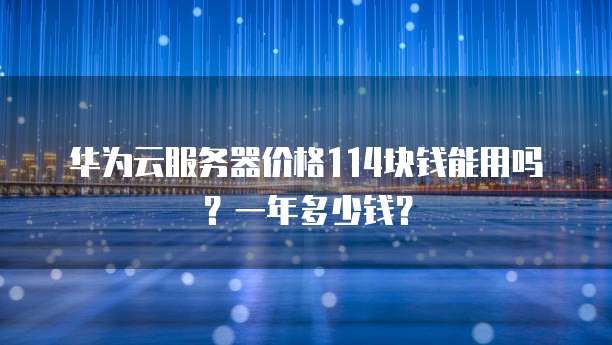 华为云服务器价格114块钱能用吗?一年多少钱?
