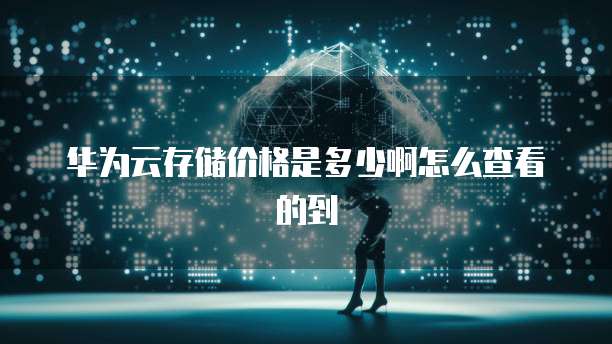 华为云存储价格是多少啊怎么查看的到