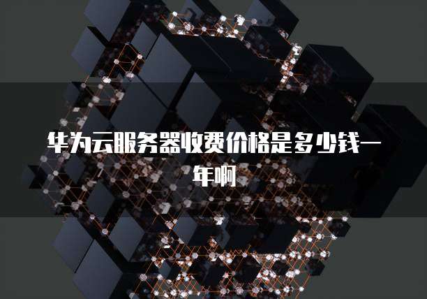 华为云服务器收费价格是多少钱一年啊