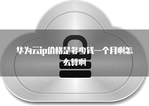 华为云ip价格是多少钱一个月啊怎么算啊