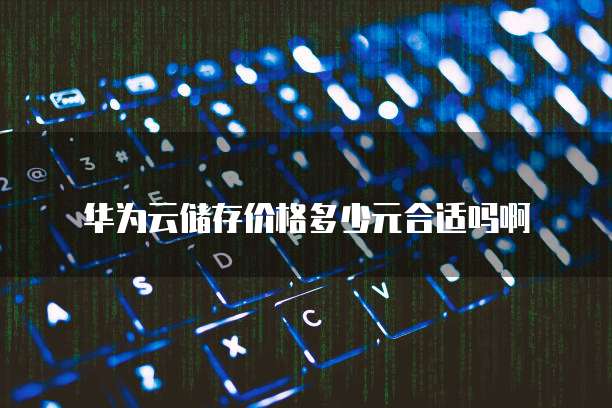 华为云储存价格多少元合适吗啊