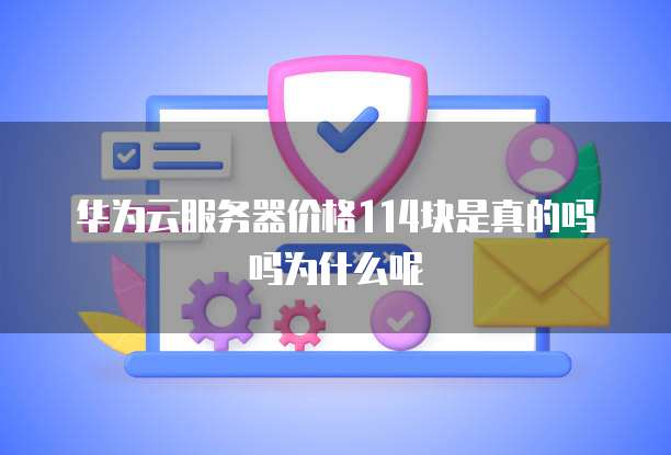 华为云服务器价格114块是真的吗吗为什么呢