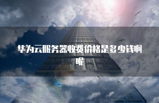 华为云服务器收费价格是多少钱啊呢