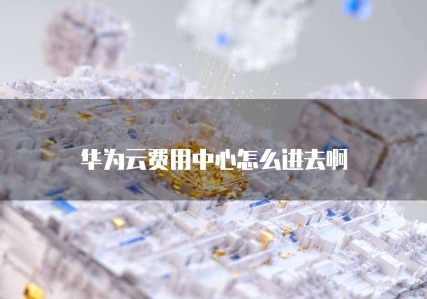 华为云费用中心怎么进去啊