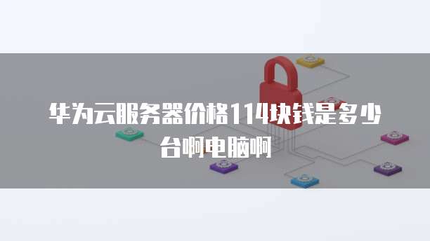 华为云服务器价格114块钱是多少台啊电脑啊