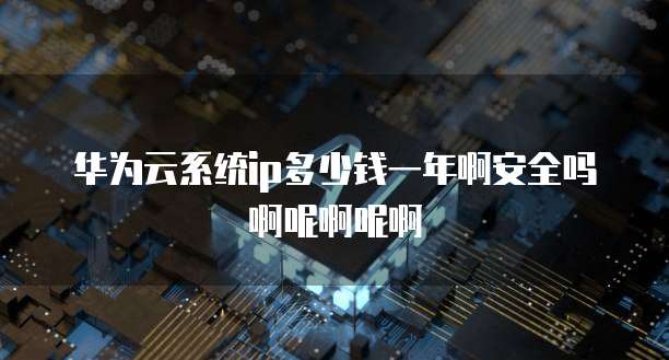 华为云系统ip多少钱一年啊安全吗啊呢啊呢啊