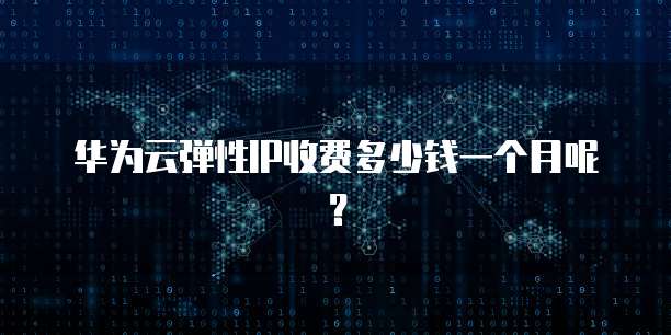 华为云弹性IP收费多少钱一个月呢?