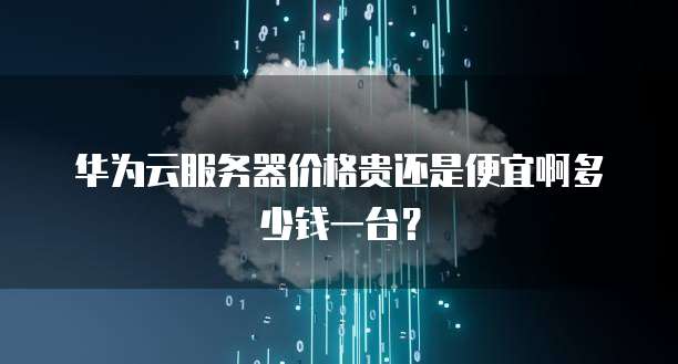 华为云服务器价格贵还是便宜啊多少钱一台?