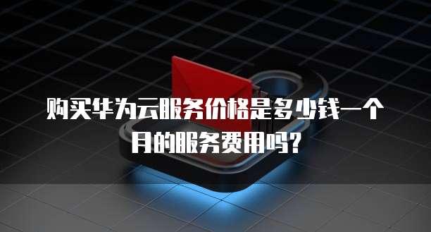 购买华为云服务价格是多少钱一个月的服务费用吗？