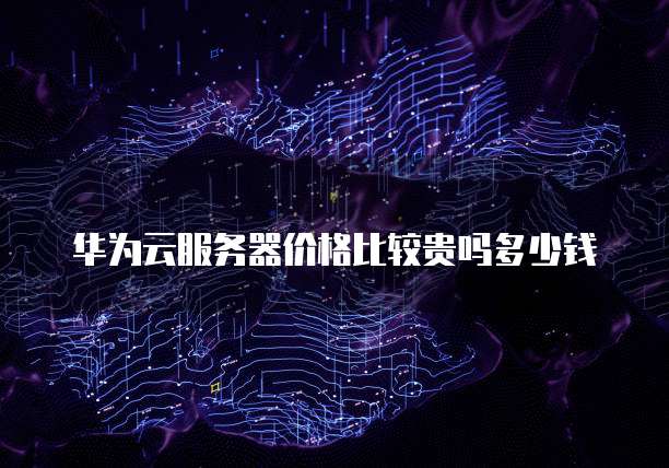 华为云服务器价格比较贵吗多少钱