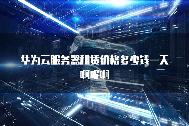 华为云服务器租赁价格多少钱一天啊呢啊