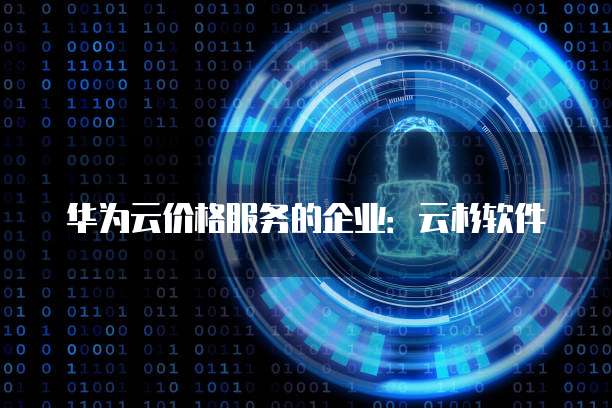 华为云价格服务的企业：云杉软件