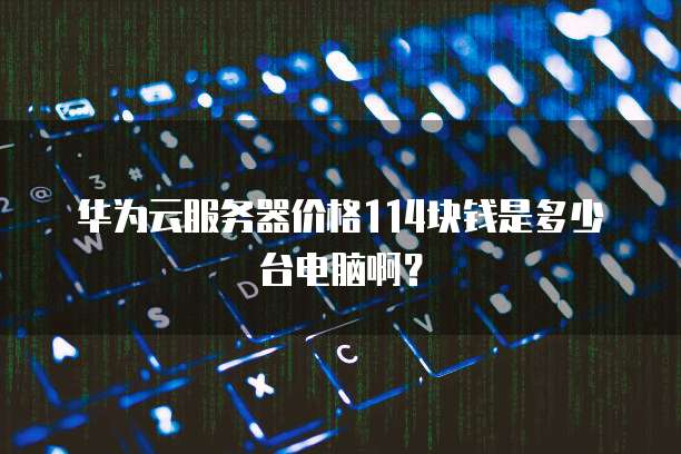 华为云服务器价格114块钱是多少台电脑啊？