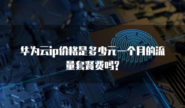 华为云ip价格是多少元一个月的流量套餐费吗?