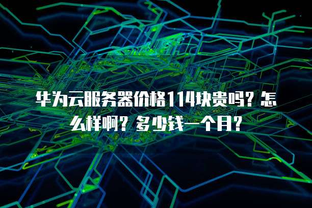 华为云服务器价格114块贵吗?怎么样啊?多少钱一个月?