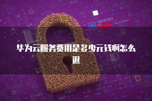 华为云服务费用是多少元钱啊怎么退