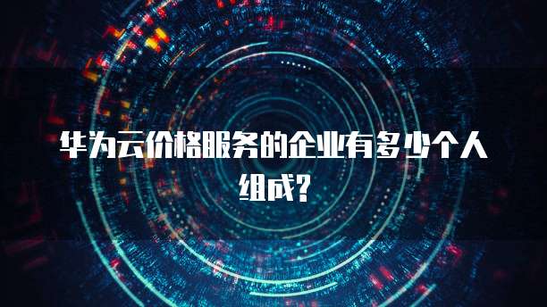 华为云价格服务的企业有多少个人组成?
