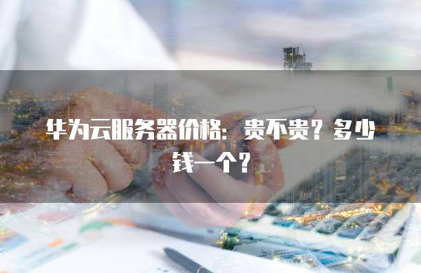 华为云服务器价格:贵不贵?多少钱一个?