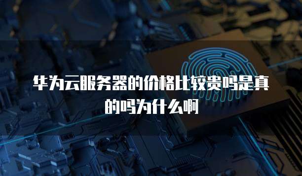 华为云服务器的价格比较贵吗是真的吗为什么啊